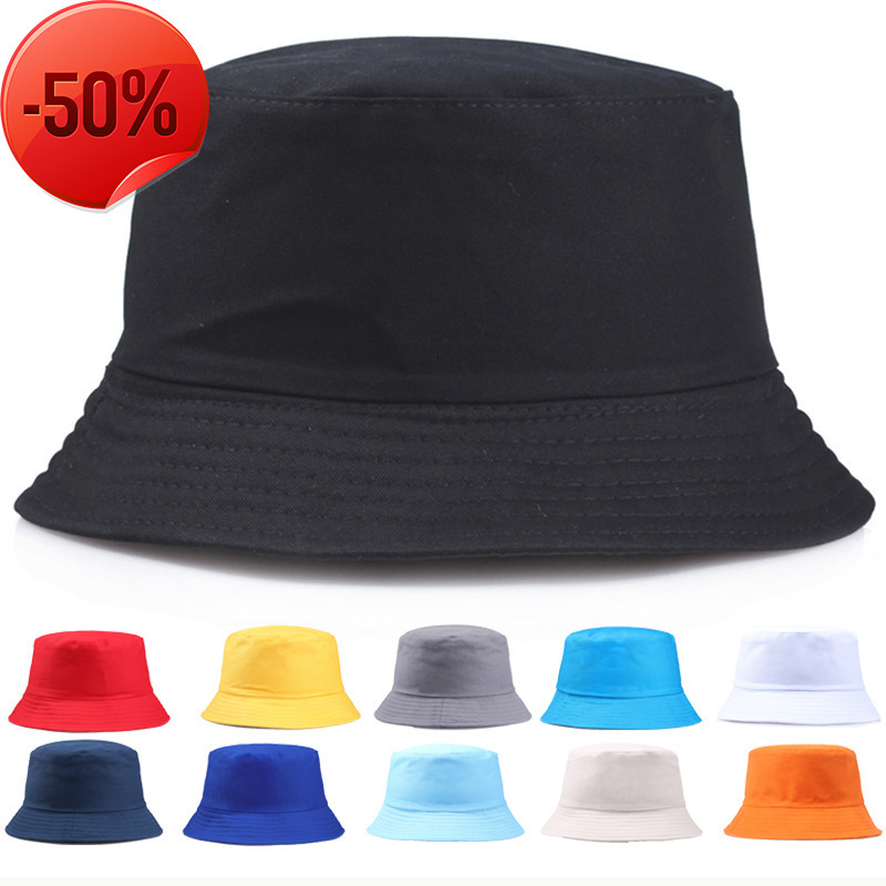 

New Couple Cap Portable Fashion Solid Color Folding Fisherman Sun Cotton Hat Outdoor Men And Women Multi-Season Bucket, Blue;gray