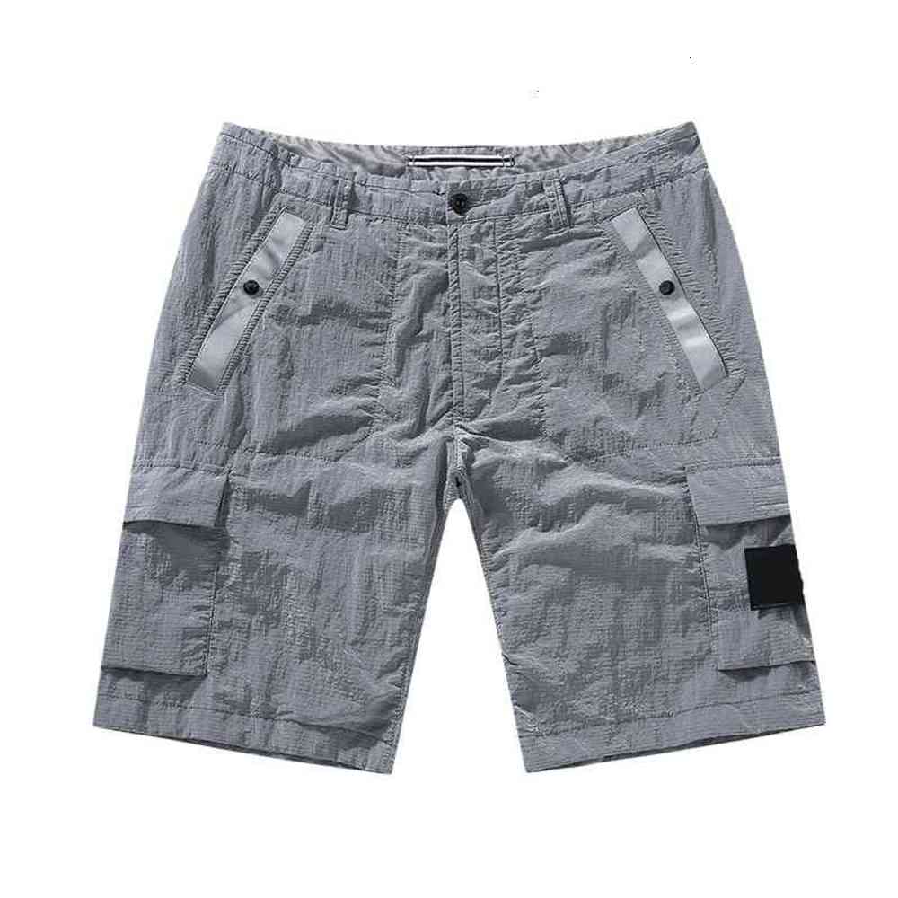

CP topstoney 2020 konng gonng New style shorts of brand in summer metal nylon casual loose shorts quick drying beach Pant, White;black