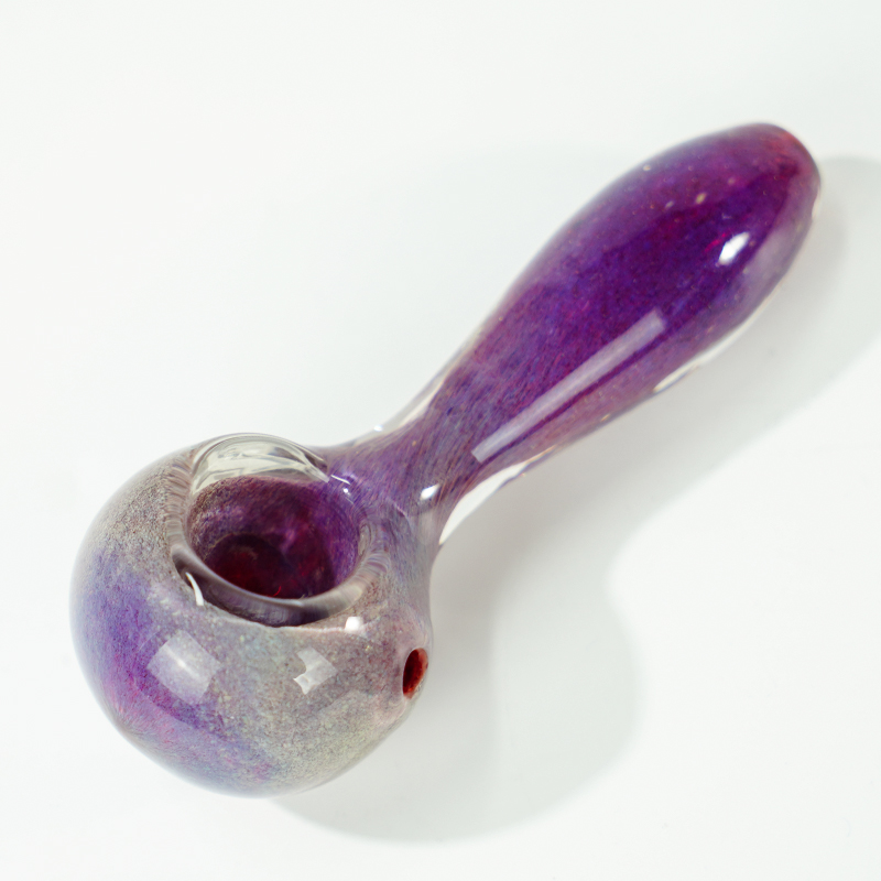 

purple glass Spoon Pipe Hand pipes smoking wholesale colored tobacco packet mini bubbler