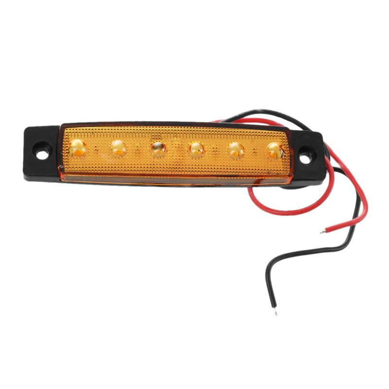 

Car Headlights 24V 6 SMD LED Light Truck Trailer Side Marker Lamp Yellow