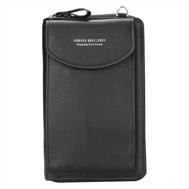 

dropshippin multifunctional female wallet phone case all match portable small change purse summer shoulder bag carteira feminina, Red;black