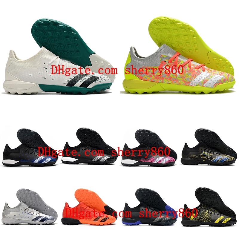 

Mens Soccer Shoes PREDATOR FREAK .3 LOW TF Football Boots Turf Cleats High Top Sneakers Soft Futsal, As picture 7