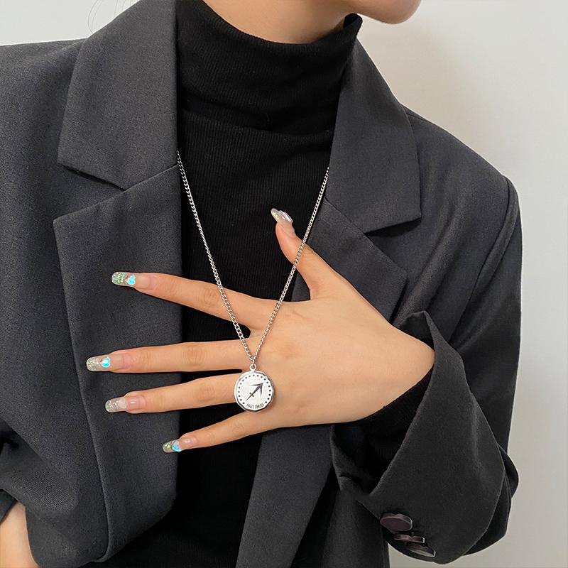 

Chains Titanium Stainless Steel No Fading Simple Sweater Chain18k Plated Tiger Necklace Light Luxury Fashion Charm Jewelry Gift Women, Silver