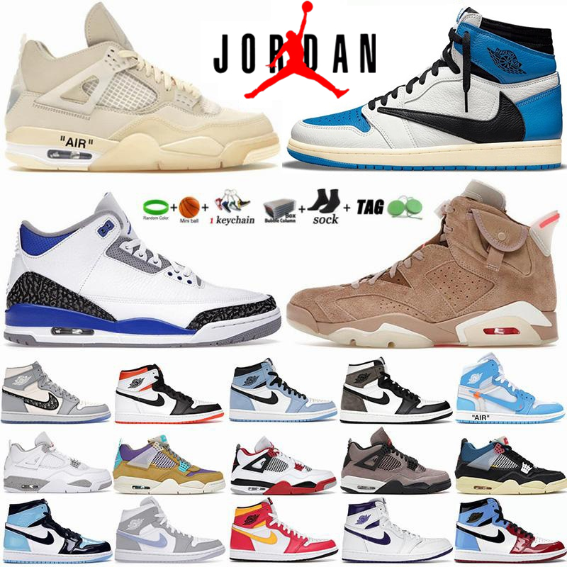 

Air Jordan Retro White Oreo 4 4s Mens Basketball Shoes University Blue Fragment Design Travis Scott Jumpman 1 1s Sneakers 6 6s Gold Hoops Racer Womens Sport Trainers, 24