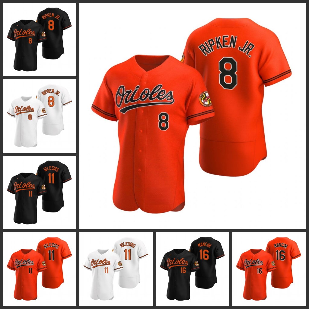 

Baltimore Orioles Men Cal Ripken Jr. Jose Iglesias Trey Mancini Women Youth Jersey, Black