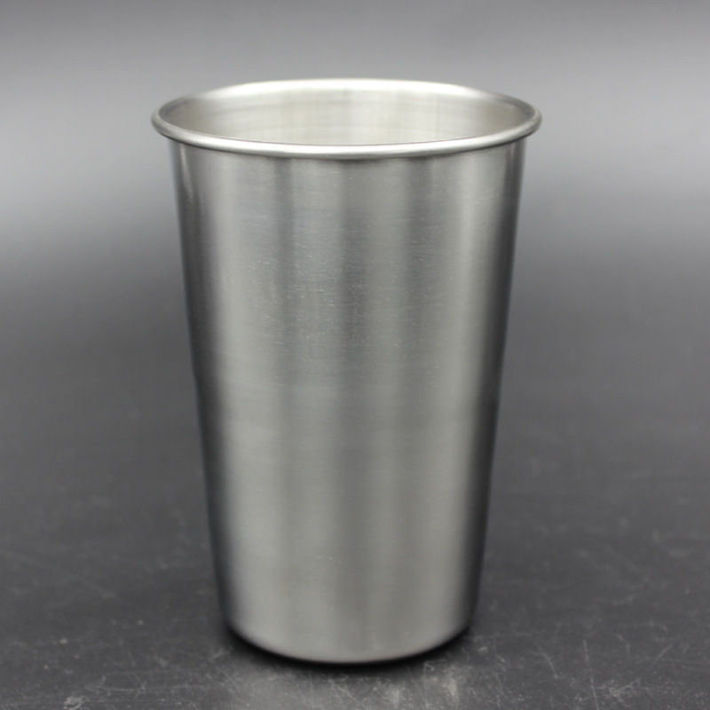 

16oz Stainless Steel Pint Cup Metal Beer Mug Unbreakable BPA Free Eco-friendly For Drinking Drinkware Tools 1708 V2, As pic
