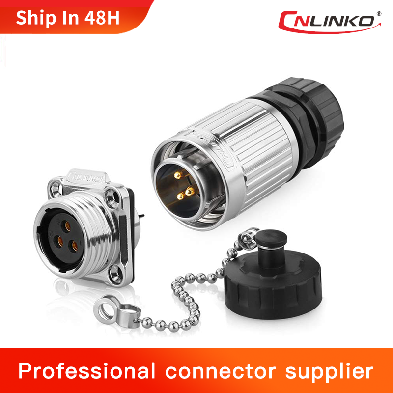 

M20 Metal Shell DC Jack Cable Male Plug Female Socket Screw Connect Wiring Electrical Aviation Power Connector