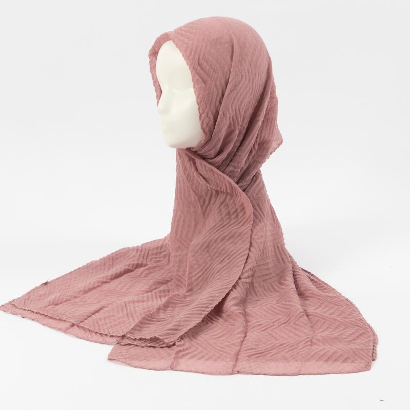 

Scarves Autumn Wrinkled Women Scarf Lady Pashmina Solid Wraps Soft Long Shawl Female Hijab