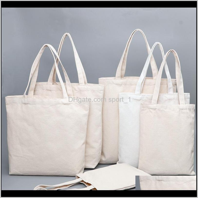 

Storage Housekeeping Organization Home Garden Drop Delivery 2021 Tote Grocery Daily Use Reusable Cotton Bag Student Diy Canvas Handbags Trave