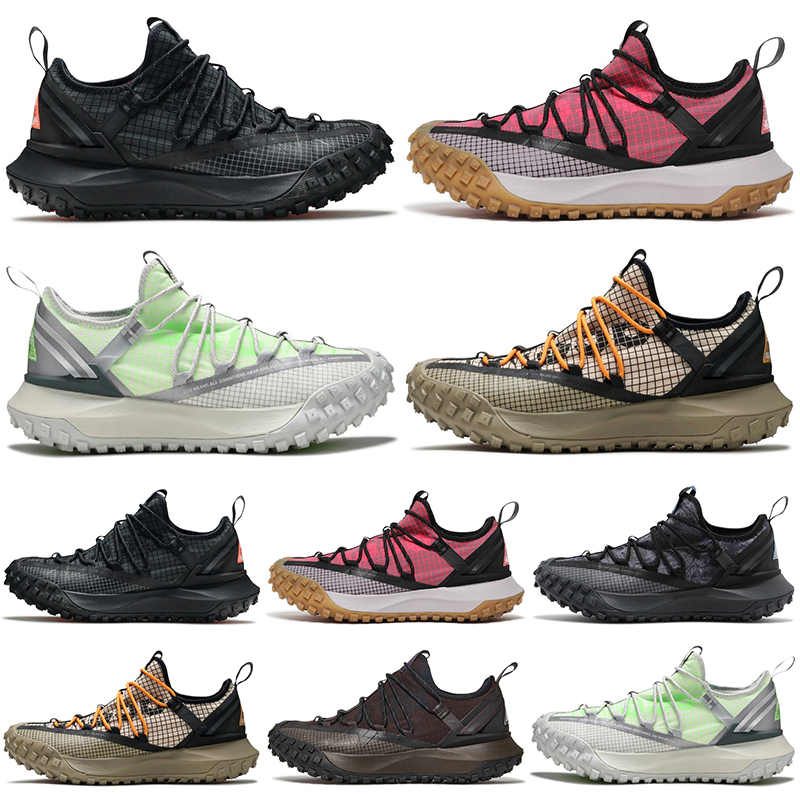 

ACG Mountain Fly Low mens womens running shoes outdoor Black Anthracite Flash Crimson Brown Basalt Fossil Green Abyss men trainers sports sneakers Promotion, #1 black anthracite