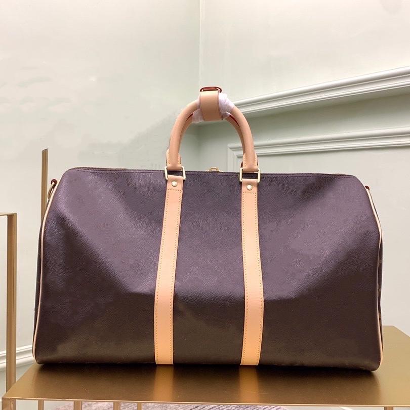 

Duffle bag Classic 45 50 55 Travel luggage for men real leather Top quality women crossbody totes shoulder Bags mens womens loui handbags 5 colors, Black flower