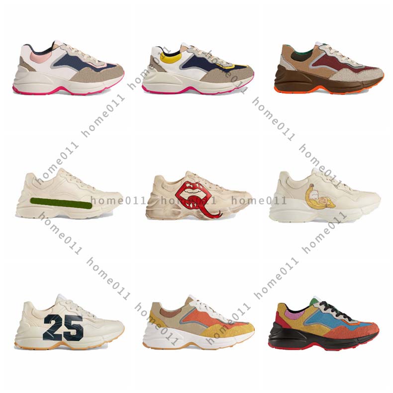 

Classics leather sneaker Luxurys Designers Shoes with Strawberry wave mouth Tiger Web print Vintage Trainer Casual shoe hm011 pg01, Box