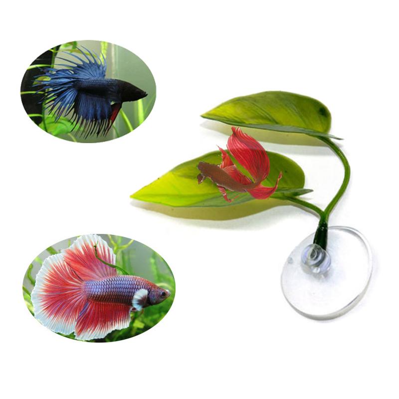 

Decorations Double-Layered Simulation Ornamental Leaf Betta Fish Rest Spawning Bed Hammock For Tank Aquarium B1