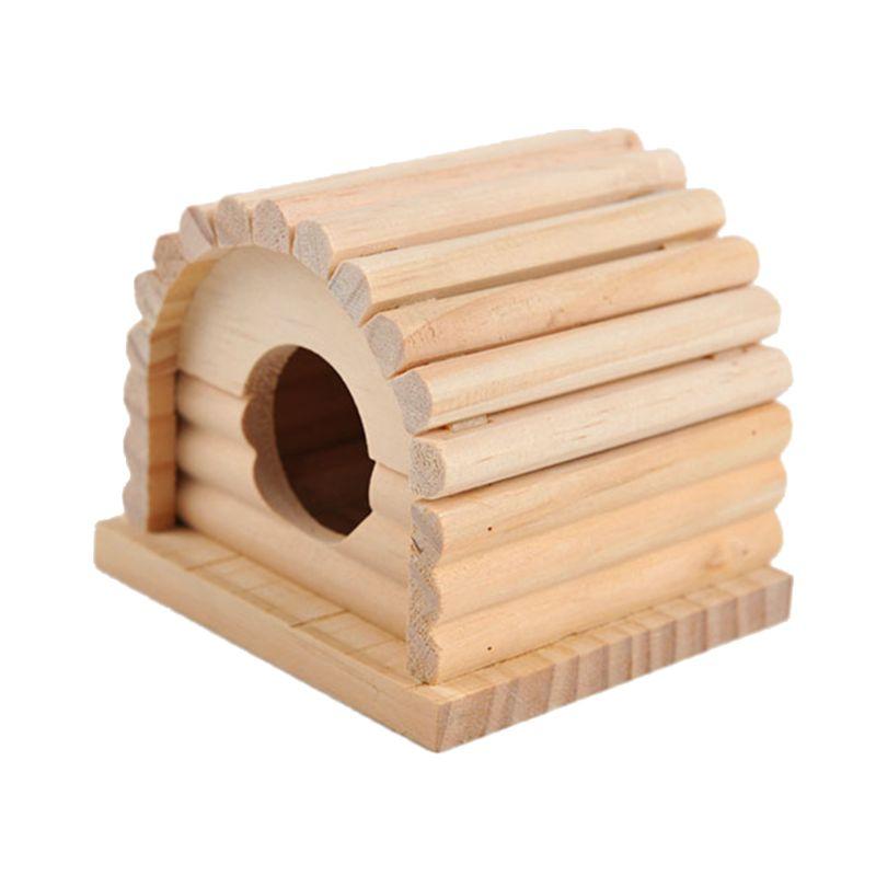 

Small Animal Supplies Wooden Pet Hamster House Toy Nest Exercise For Gerbil T84E