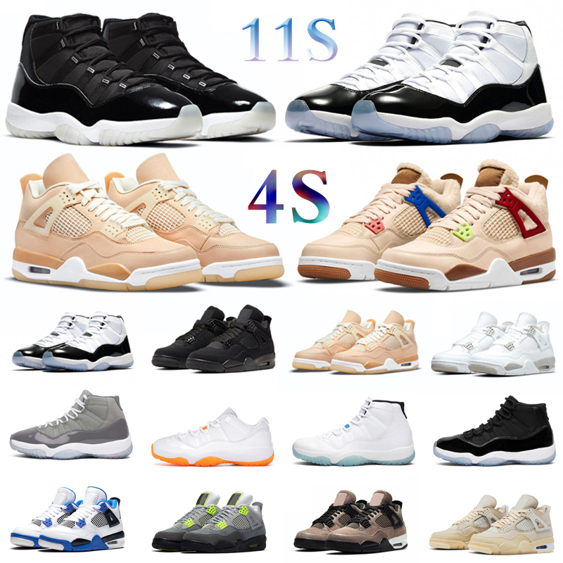 

men basketball shoes 4 4s Shimmer Red Metallic White Oreo 11s 25TH Anniversary Concord women sport sneaker, Court purple