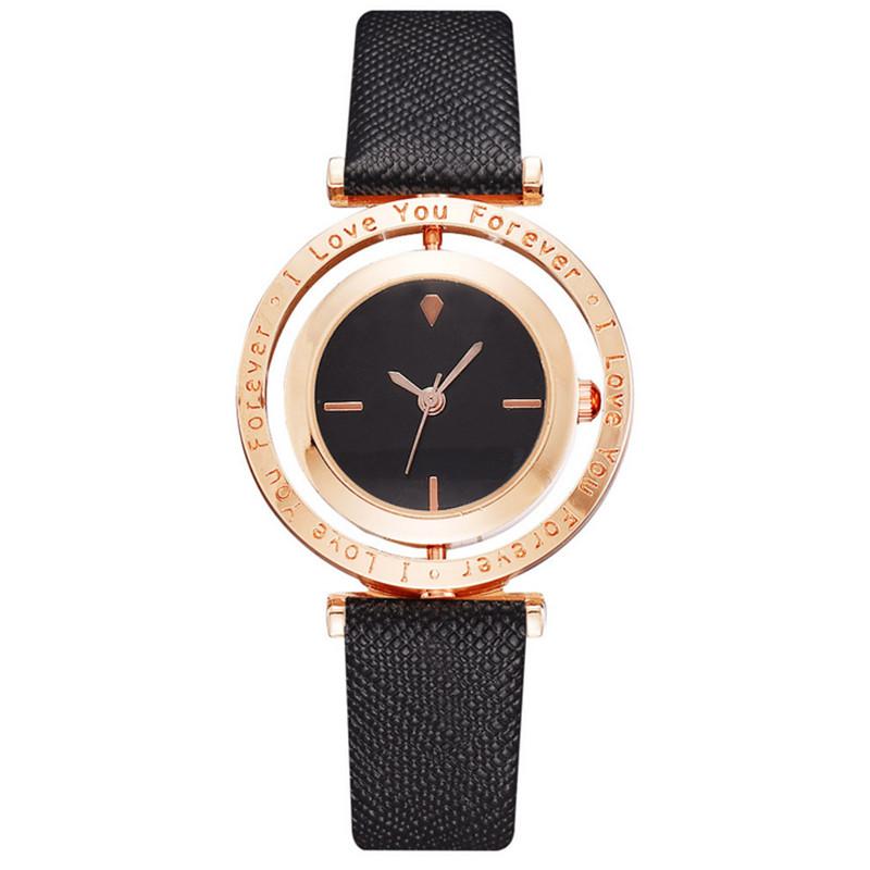 

Wristwatches 2021 Fashion Watch Classic Simple Ladies Fine Leather Strap Quartz Women's Relogio Feminino, Red