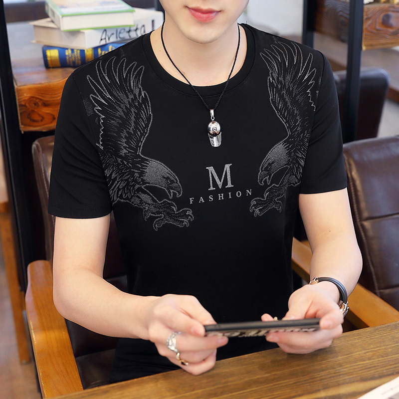 Men&#039;s T-Shirts Short Sleeve T-shirt Summer Tencel Ice Silk Plus-size Shirt Fashion O-neck Casual 100% Cotton Tshirt PRYV-image-699943268