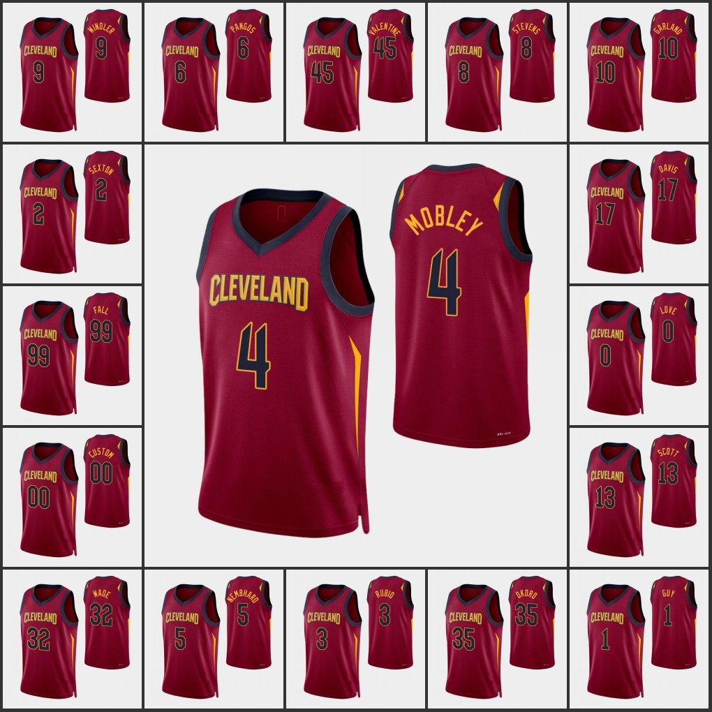 

Men Cleveland''Cavaliers''Darius Garland Tacko Fall Denzel Valentine Kevin Love Kyle Guy Isaac Okoro 75th Anniversary Cu, Black