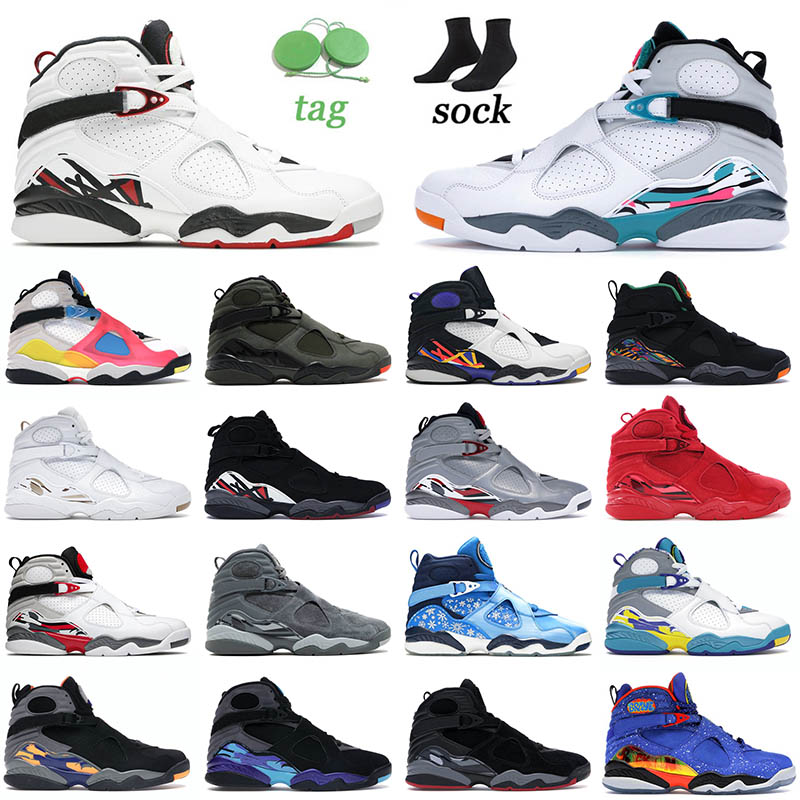

Top Jumpman 8 8s XIII Basketball Shoes Alternate South Beach Mens Womens Playoffs Quai Trainers Sneakers SIZE 13