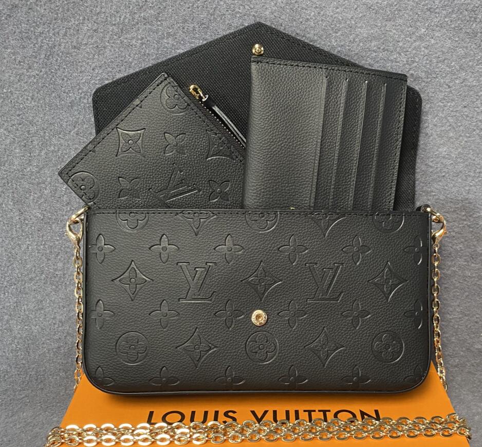 

M61276 High quality woman luxurys designers fashion crossbody ysl bags wallet backpack handbags purses card holder shoulder tote 3pcs box louis vutton bag, Old flower purple