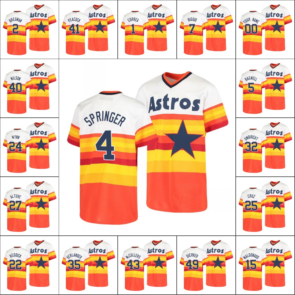 

Men HoustonAstros #1 Carlos Correa 2 Alex Bregman 4 George Springer 35 Justin Verlander Women Youth Custom Cooperstown Collection Home Jersey White