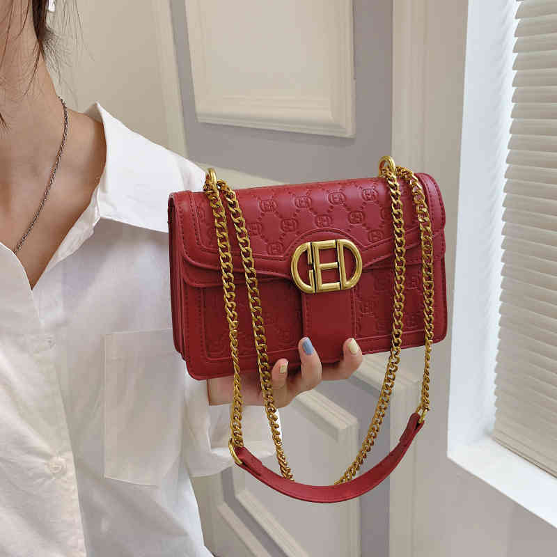 

Bag women's bag new letter chain Single Shoulder Messenger style small square Purse_Outlet_OCJB, White