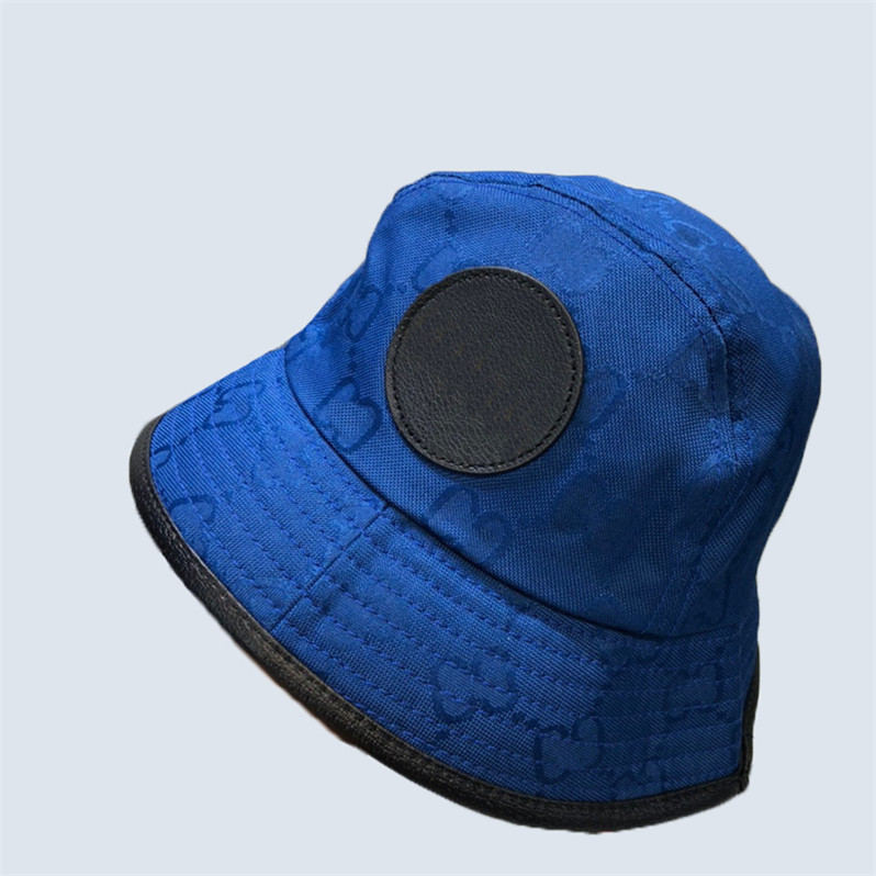 

New Spring Autumn Bucket Hat Snapbacks Double Letter Jacquard Fisherman Hats Men Women Outdoor Street Style Ball Cap, Blue