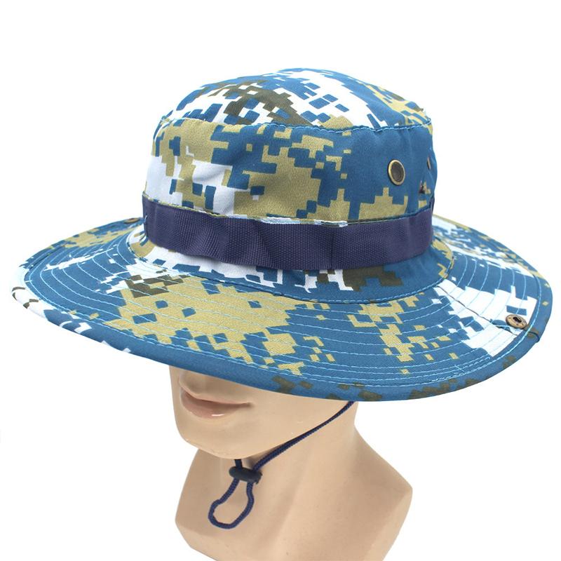 

Wide Brim Hats 22 Colors Adjustable Military Camo Camouflage Tactical Boonie Hat Breathable Unisex Sun Hunting Cap, 15
