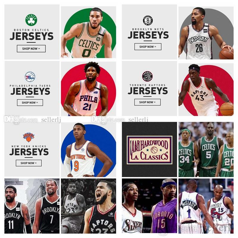 

Men Youth NBA&#13Atlantic Division Celtics 76ers knicks Nets Raptors 0 Tatum 7 dutant 21 Embiid All Style Jersey Short, Black;red