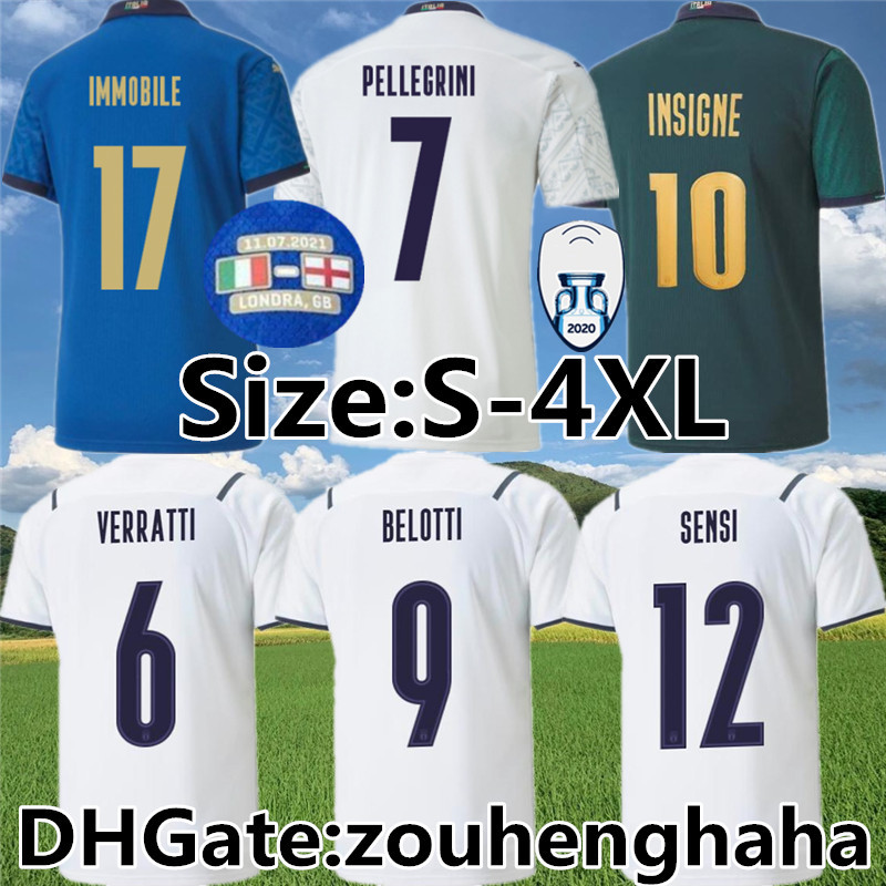 

BONUCCI ItaLY INSIGNE Soccer Jerseys 2021 22 Italie VERRATTI JORGINHO maillots foot IMMOBILE CHIESA BARELLA DONNARUMMA Italia Football shirts Kit Size S-4XL, 21/22 gk +patch