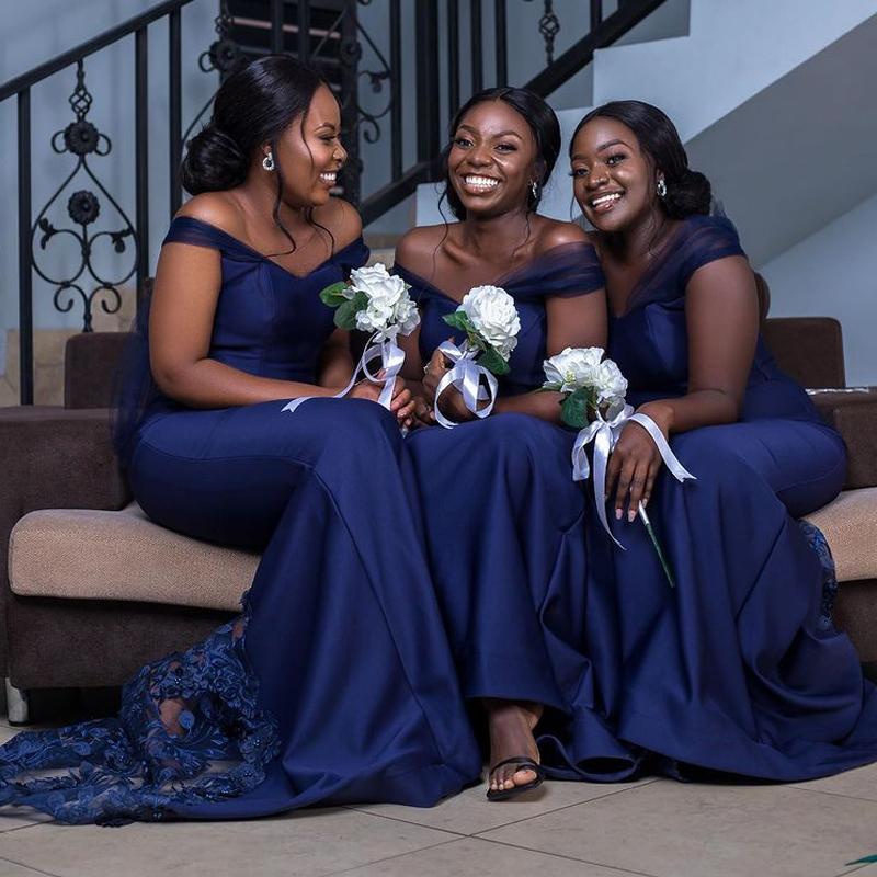 navy beach bridesmaid dress