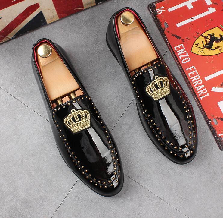 

New Arrival Formal Shoes Men designer Dress Loafers Glitter Coiffeur Italian Shoes Men Wedding Shoes Men Elegant Erkek Ayakkabi Buty EU39-45, 01