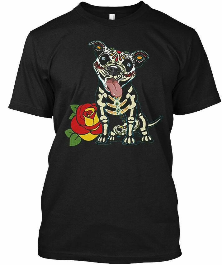 

The Fashion Day Of Dead Pitbull Men' Summer Short T-shirt T-Shirts, Multi