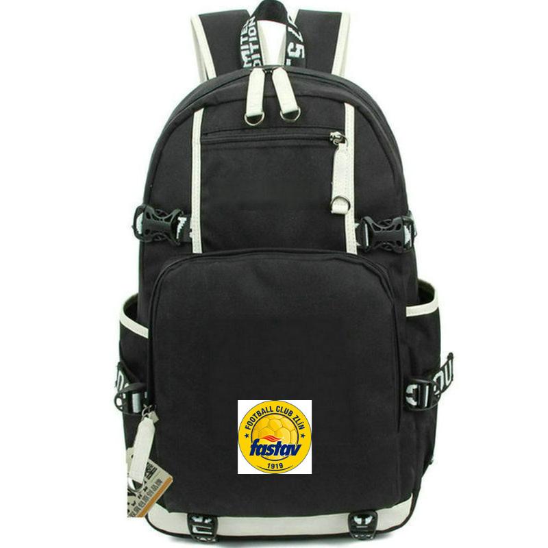 

Backpack FC Fastav Zlin Team Daypack 1919 Football Club Schoolbag Soccer Rucksack School Bag Computer Day Pack, Black