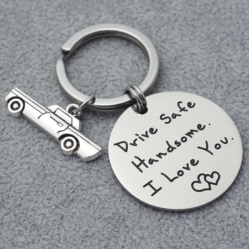 

Keychains Diy Car Keychain Stainless Steel Keyring Engraved Creative Gift