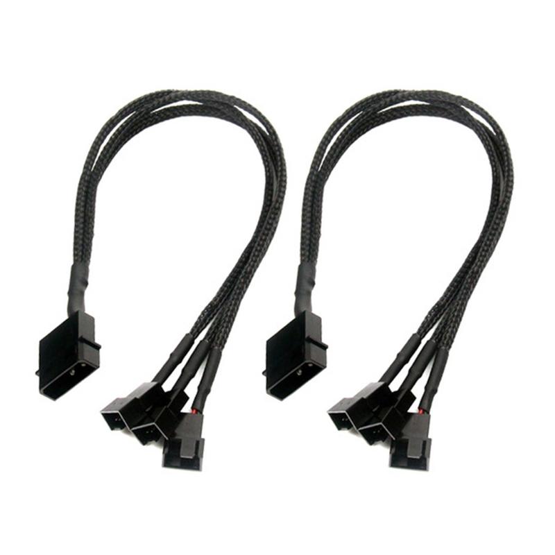 

Fans & Coolings B85A PWM Fan Hub 3Way Splitter Sleeved Adapter Cable For Desktop Computer Cooler Case 4-Pin 10.6inches 2 Pack