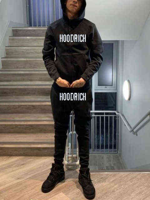 

Tracksuit Hooded Sweater Suit HOODRICH Letter Printing 2-piece Lover Casual Sports Suit European Code men fashion Y1102, Gray