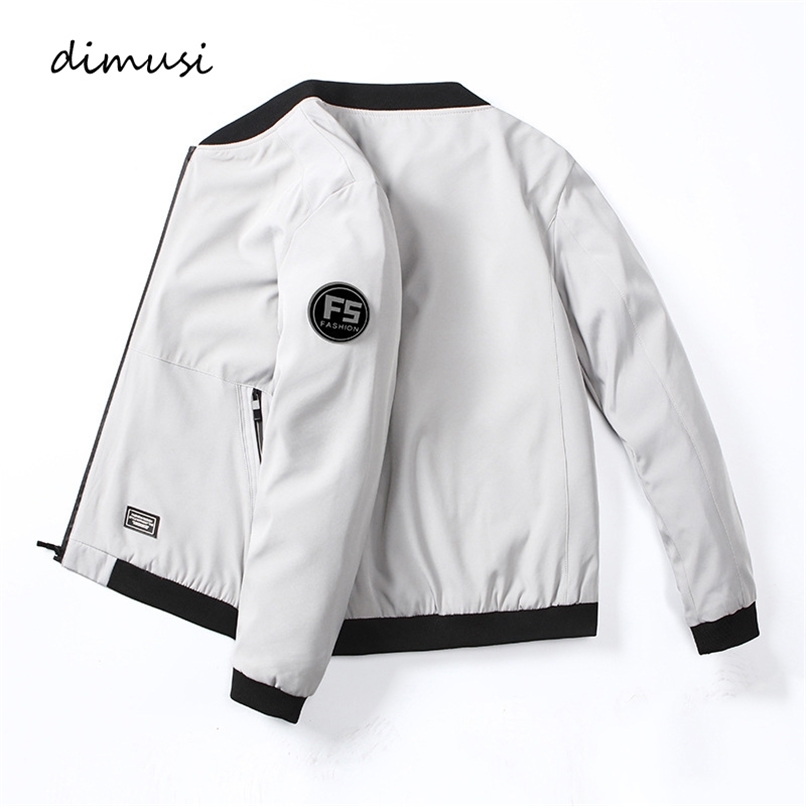 

DIMUSI Men's Bomber Jackets Casual Male Outwear Windbreaker Coats Fashion Mens Stand Collar Slim Pilot Baseball Jackets Clothing 211029, Blue