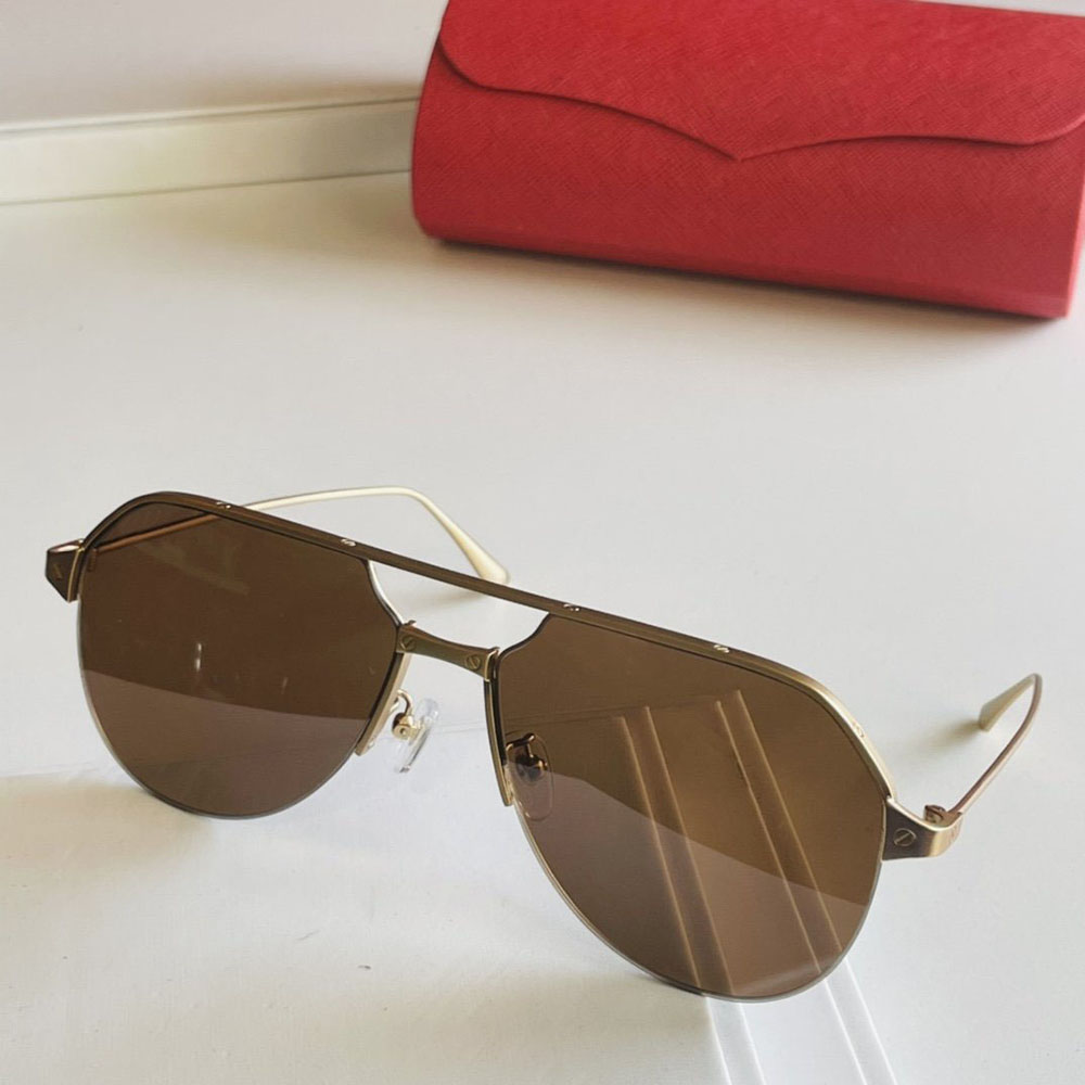 2021 Lunettes de soleil classiques Verres Aviator CT0229 Marque Grand design unique Oversize Design de luxe Unisexe Designer pour la mode de qual