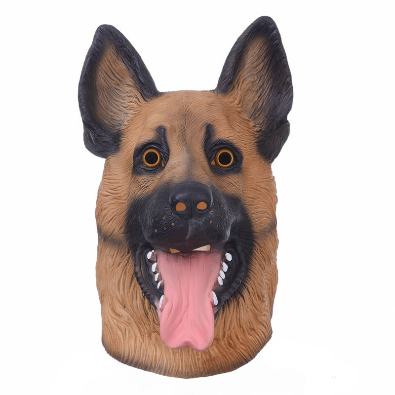 Costume Accessories Halloween Dog Head Latex Mask Funny Breathable Full Face Cosplay Fancy Festival Party s UPTN-image-688850559