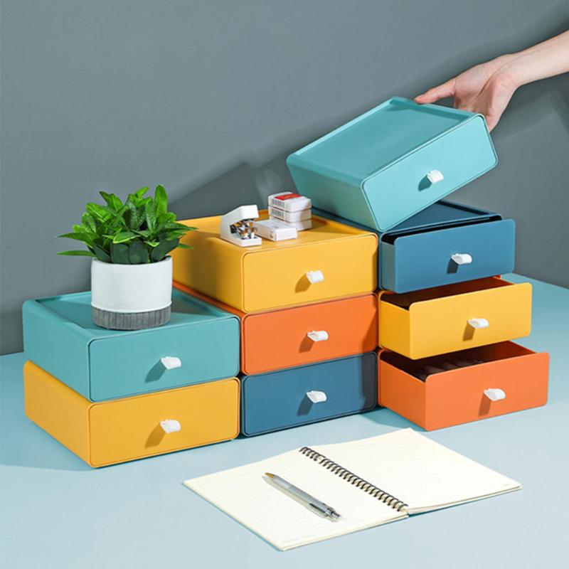 

Storage Drawers Stackable Desktop Drawer Organizer Box Container Cosmetic Organiser Large Capacity For Collage Dorm Home Office Bathroom