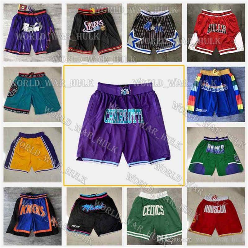 

Team Basketball Just Don Shorts Sport Short Hip Pop Pant With Pocket Zipper Sweatpants Blue White Black Red Purple Man Stitched Nice 2021, Just shorts