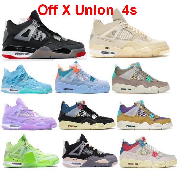 

Jumpman Off Union Basketball Shoes 4 4s Desert Moss Noir Sail Guava Ice Taupe Haze Green 2022 Men Women Trainers Sneakers SP Ow, Cream