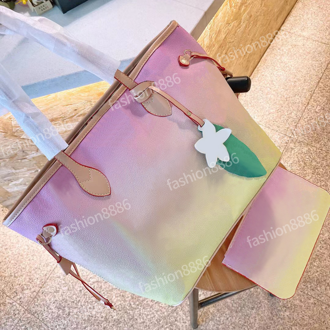 

wallet classic lady handbags 6colors grid 2pcs set purse large 32cm capacity luxur designers Women Shoulder Bags lady clutch retro Backpack Style, Brown