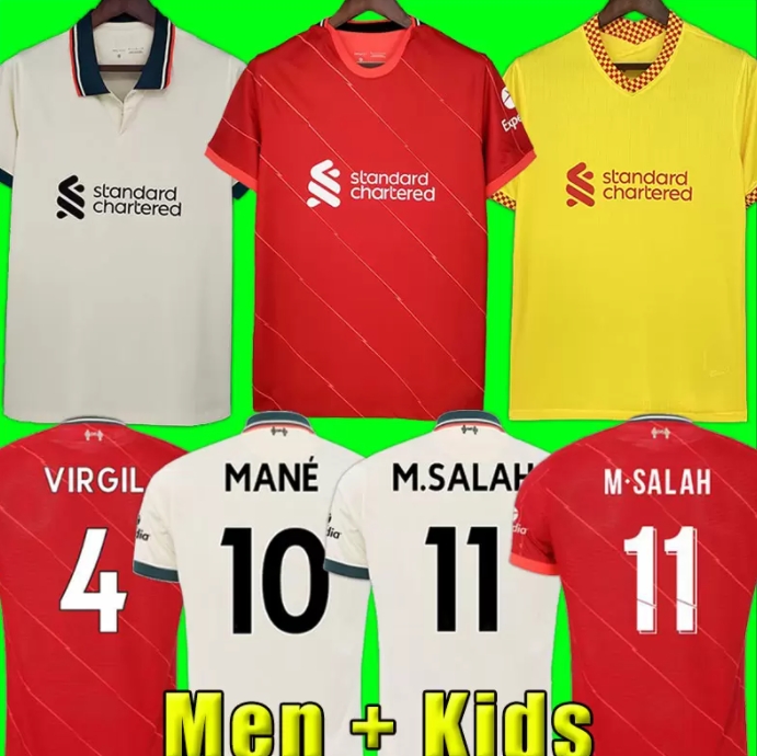 

Thailand 21 22 Soccer Jerseys M.SALAH ALEXANDER ARNOLD Mane Firmino VIRGIL DIOGO J Thiago A.BECKER Football Shirt PHILLIPS KONATE Men Kit 2021 2022 Kids Kit Sets, Men home + patch