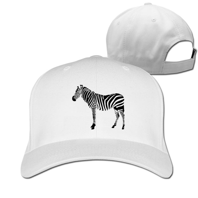 

Berets Unisex Baseball Cap Wild Zebra Adjustable Plain Solid Color Peaked Hat, White