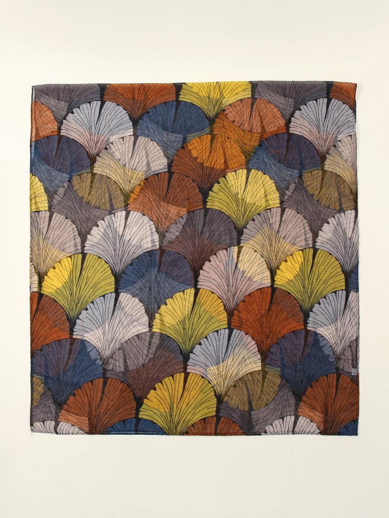 

Scarves 2022 Fashion Women Ginkgo Biloba Viscose Shawl Scarf High Quality Print Voile Wrap Pashmina Stole Bufandas Muslim Hijab 180*80Cm