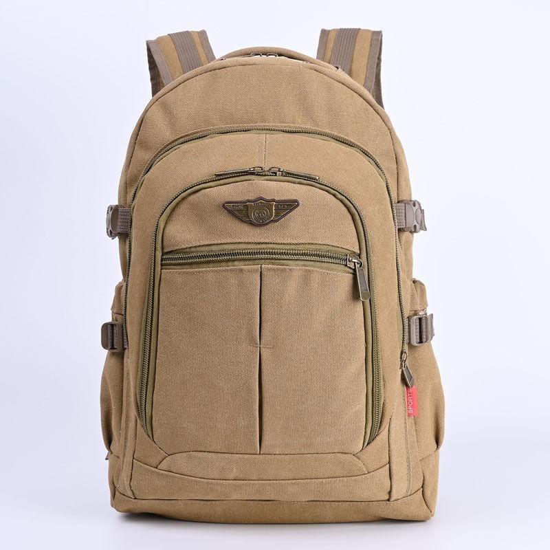 

Backpack Big Capacity Men Laptop 16 Inch Canvas Solid School Bags Teen College Student Backpacks Multifunctional Y273, Ka