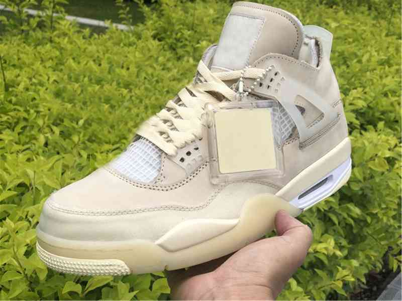 

2021 Authentic White 4 SP WMNS Sail Bred Athletic Shoes Men Women Muslin Black Trainers Sneakers With Original Box