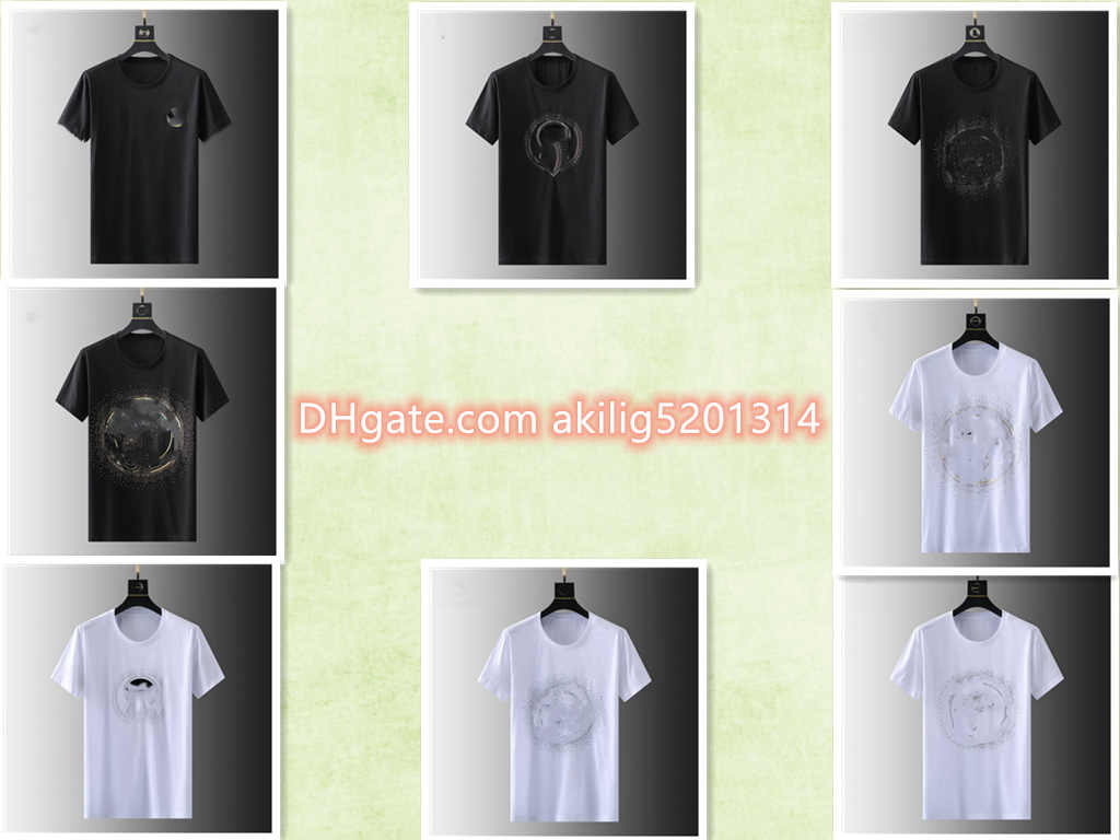 

2021 Men's T-Shirts Summer High Quality Camouflage Casual Teenager Fashion Print Tees Men Tops Classic Short Sleeve Loose round neck Size M-3XL, White;black